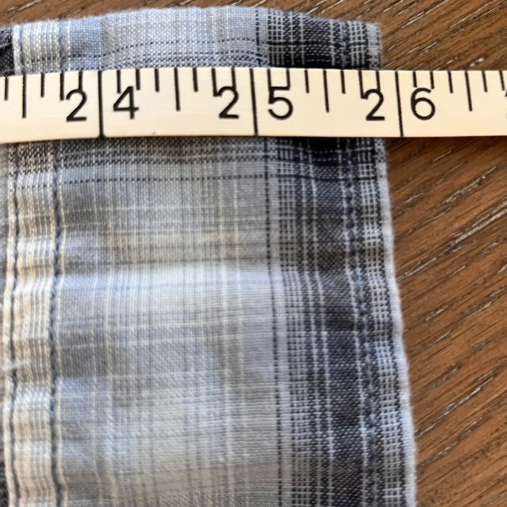 Levi's Men's Blue Plaid‎ Button-Up Western Shirt